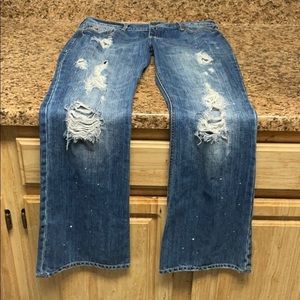 Ladies Distressed Hollister Jeans